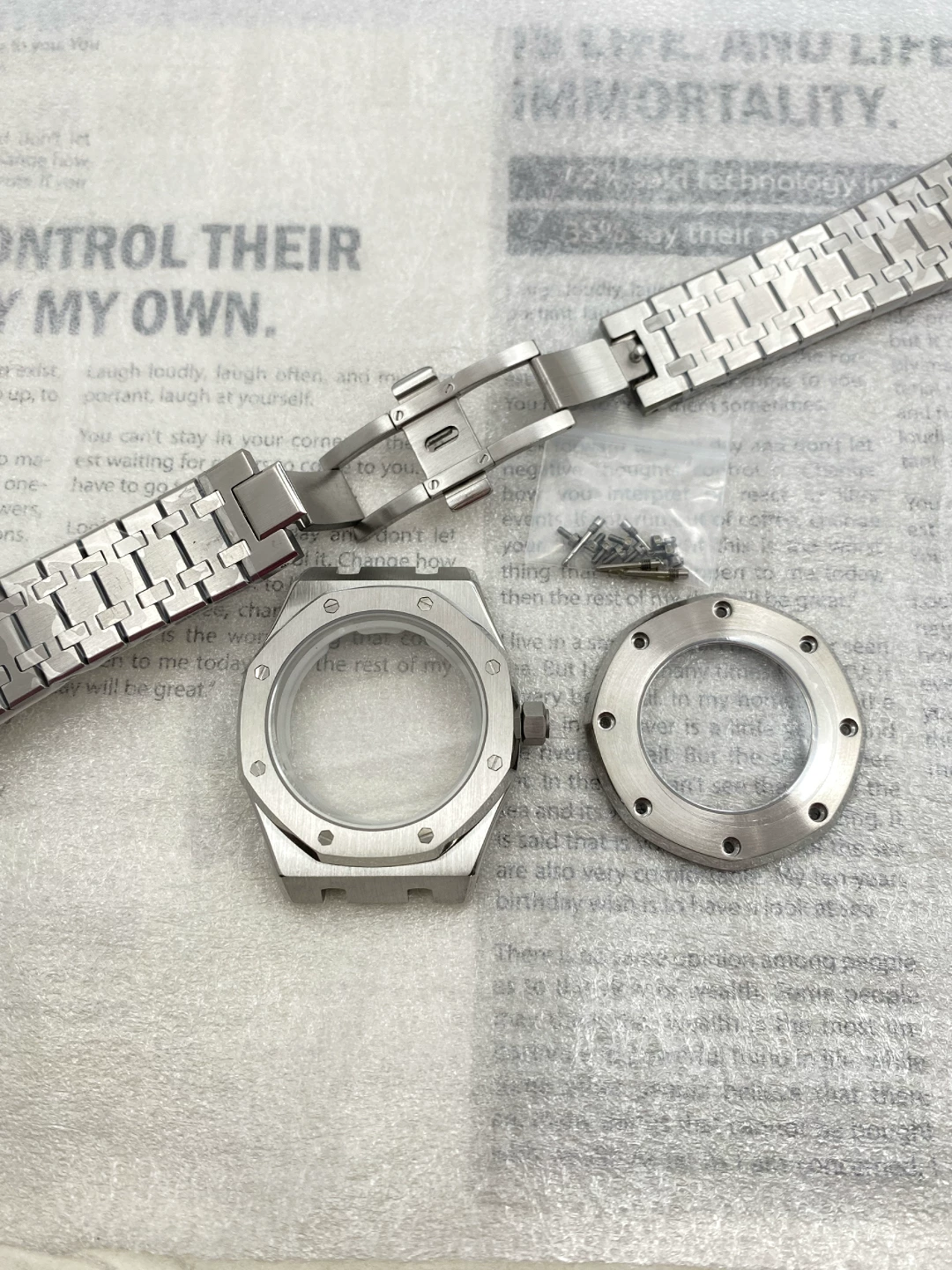 Watch Accessories Oak Case Sapphire Modified Mechanical Parts Nh35 Movement 41mm Stainless Steel Case Complete Set
