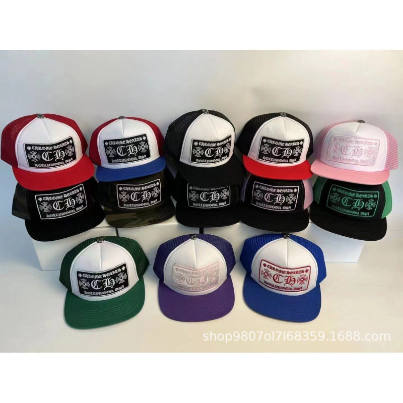 Chrome Hearts American Trendy Brand New Couple Summer Trucker Cap Sun Hat Ready for Sale