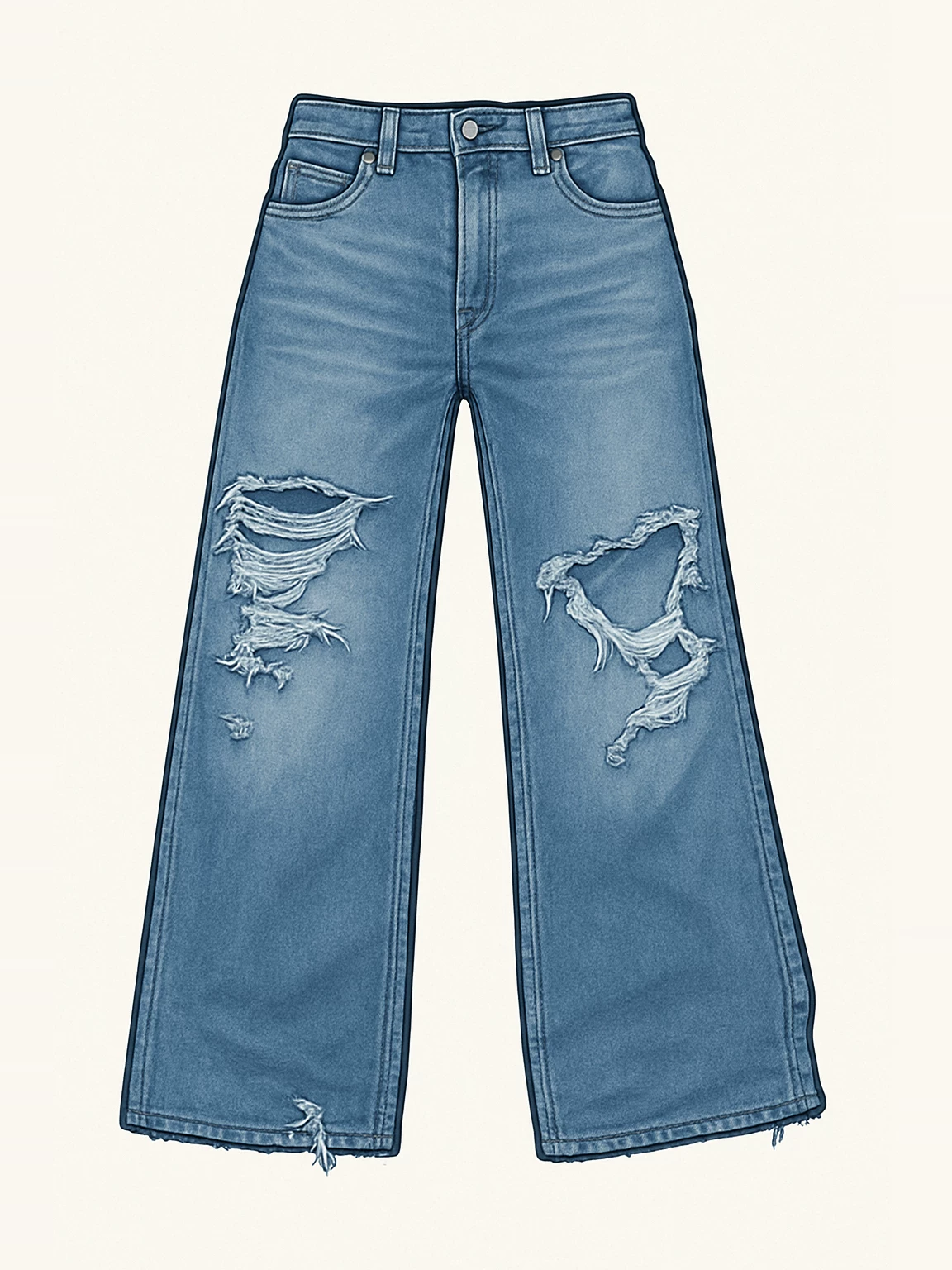 Balenciaga Destroyed Jeans