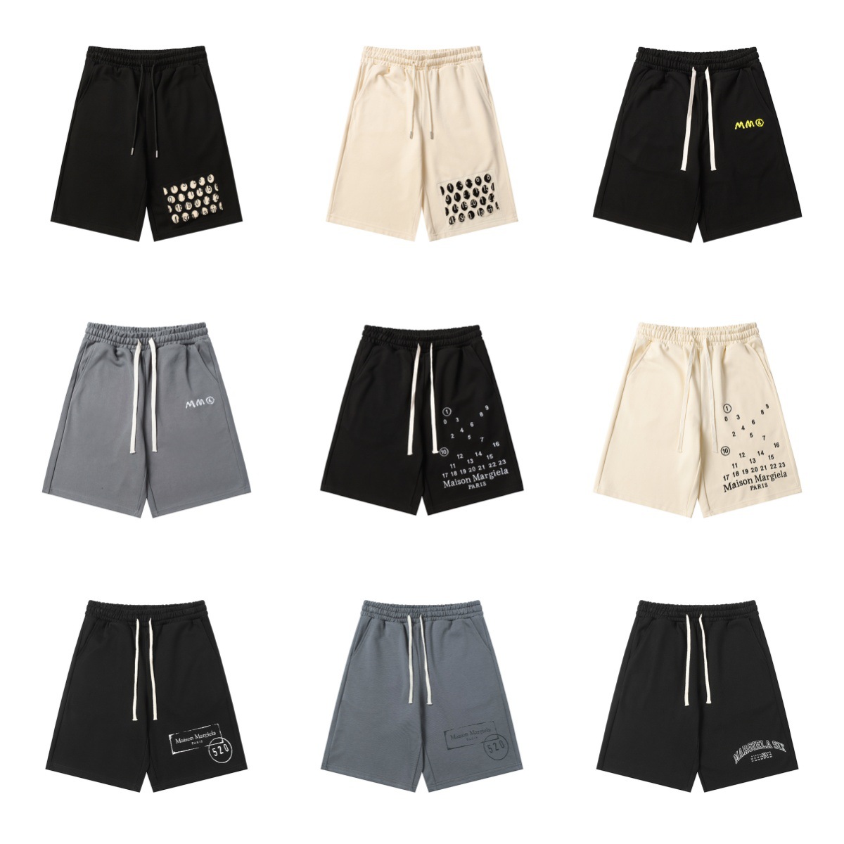 MM6 Maison Margiela PARIS numerical print shorts