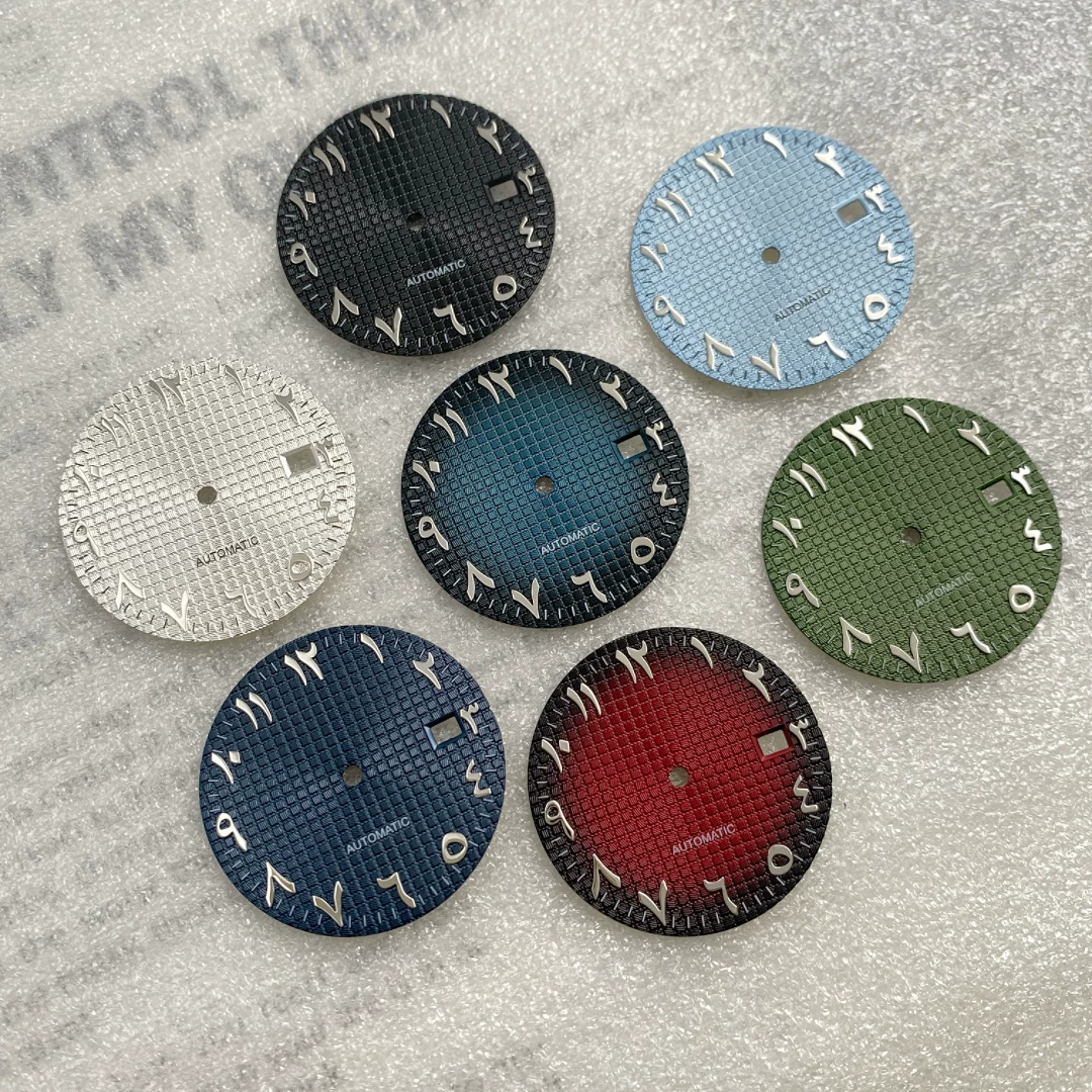 31.8mm Dial with Middle Eastern Arabic Numerals, Modified Farmhouse Oak Font, Suitable for Nh35 Movement