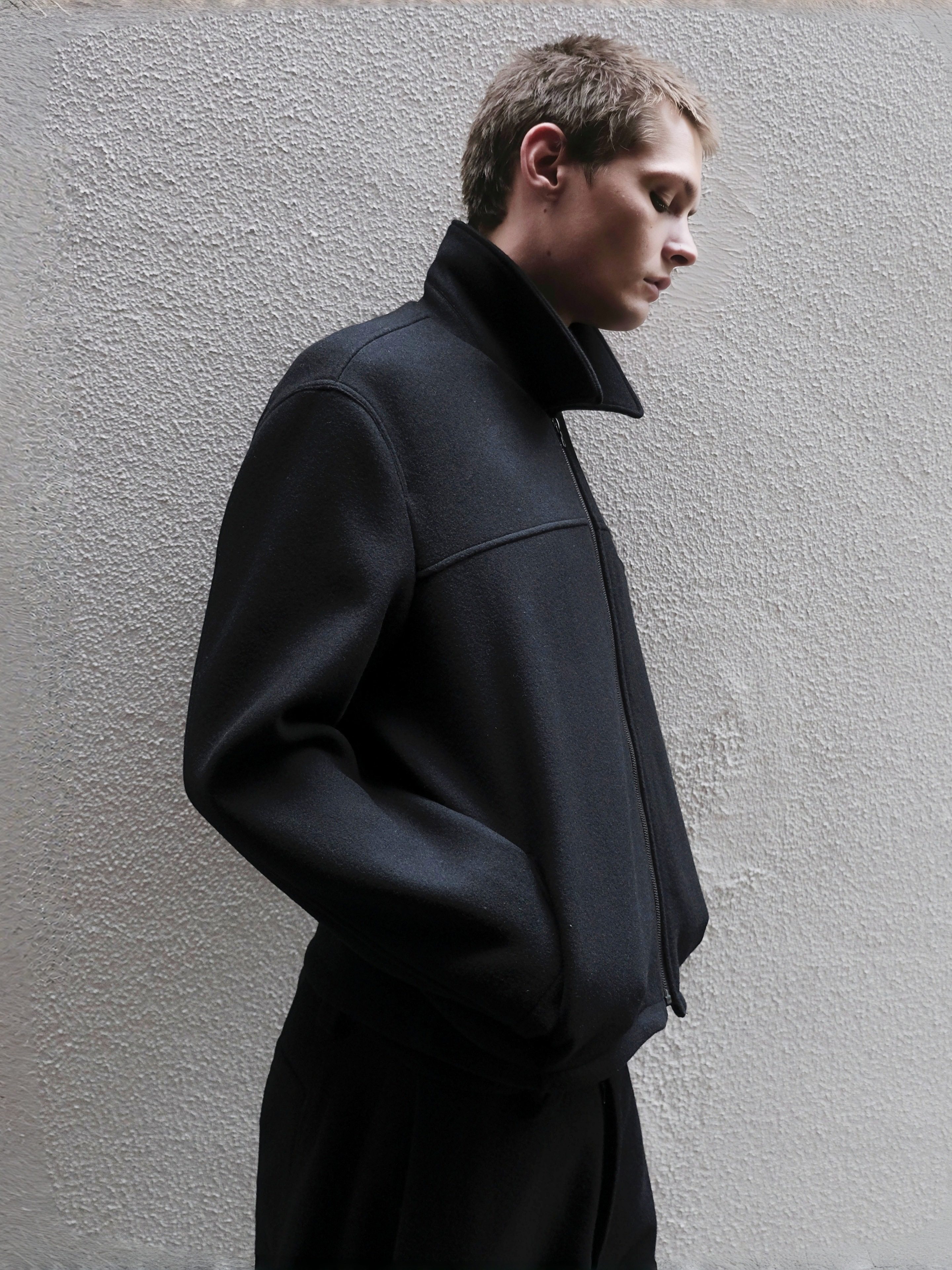Vujade 011 Minimalist Wool Jacket Black