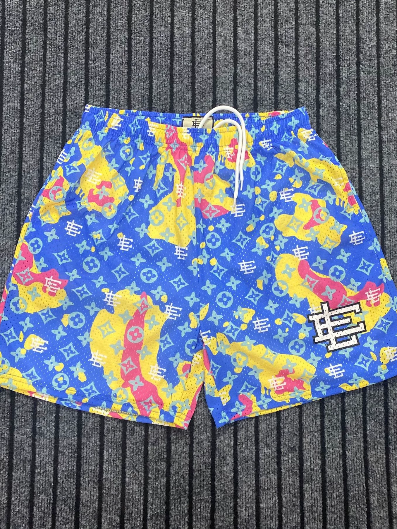 Le American-Style Shorts Casual Sports Quick-Dry Fashion Running Fitness Basketball Shorts Double-Layer Anti-Exposure Elastic