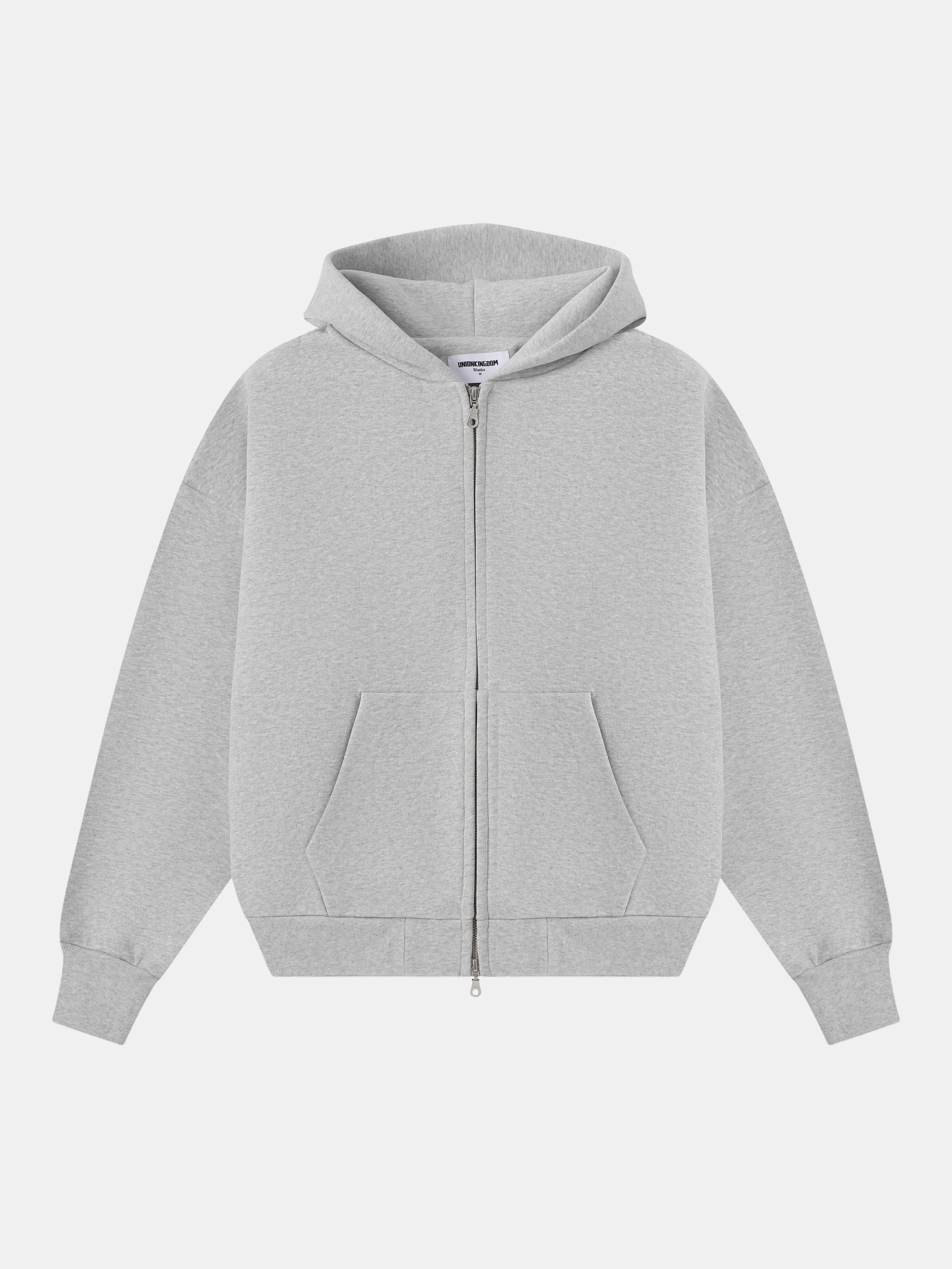 630Gsm Union Kingdom Boxy Zip-Up Hoodie Independent Brand Silhouette Composite Jacket