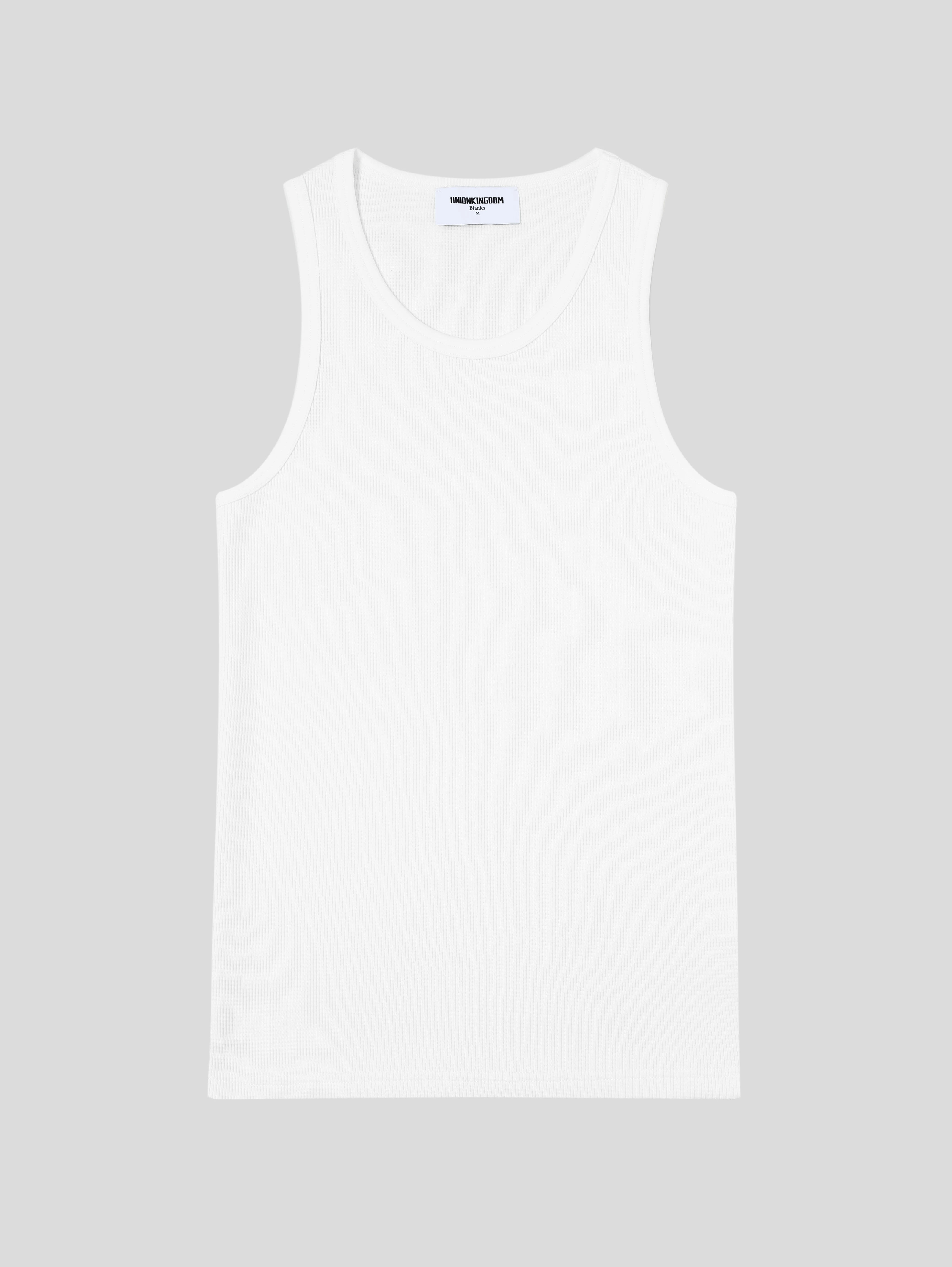 380g Union Kingdom Waffle Weave Tank Independent Heavy-Duty Pure Cotton Waffle Vest