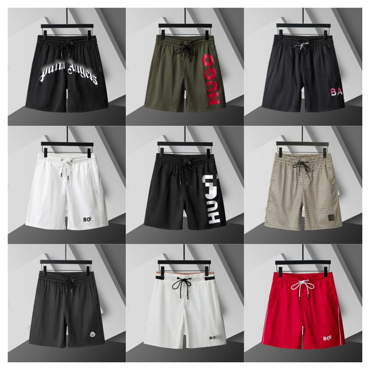 Correct Version of Quick-Dry Beach Shorts with Inner Mesh, European and American Style, New Summer Men's High-Quality Swim Shorts