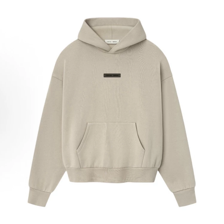 Hooded Sweatshirt with Logo Lettering Printed on the Back