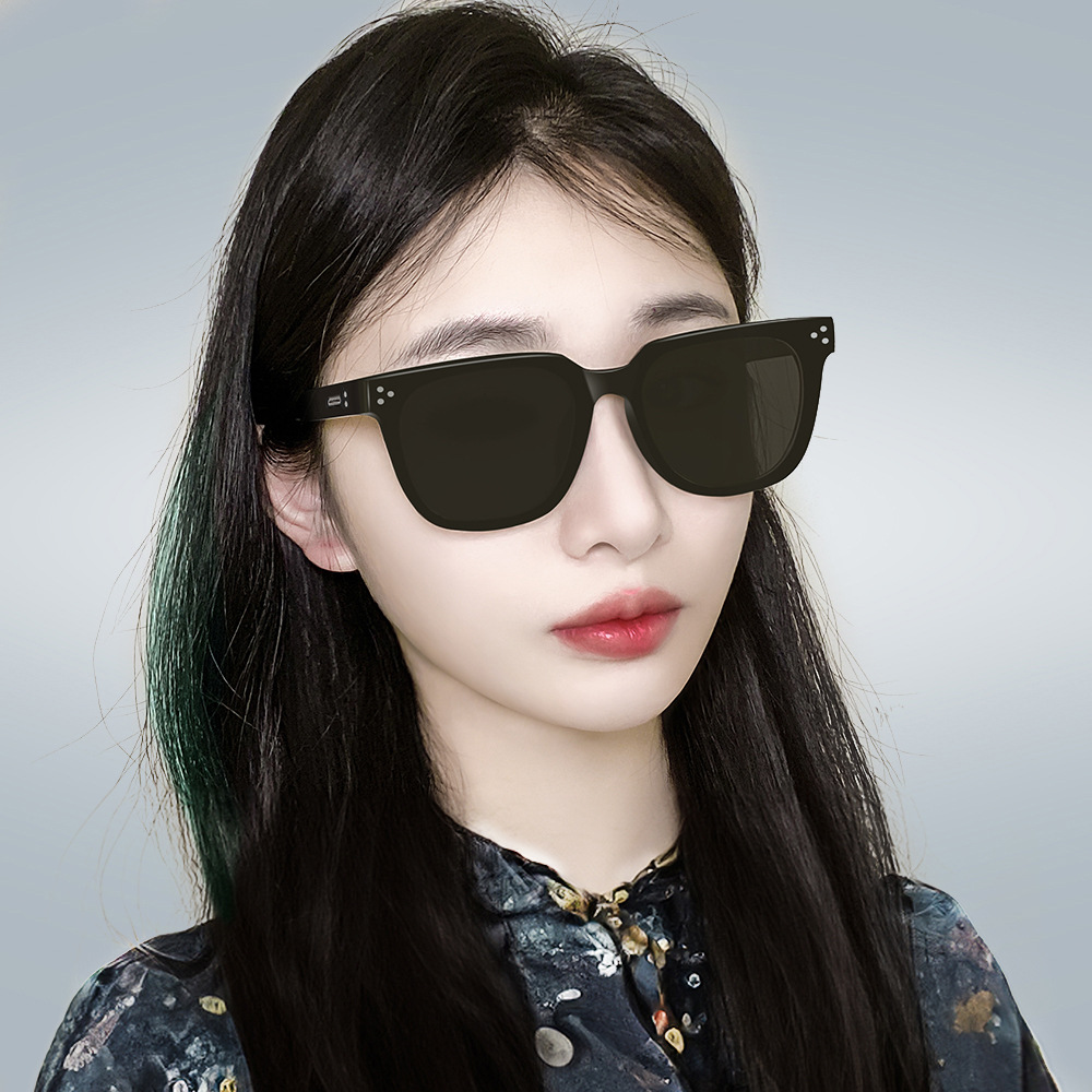 2024 new gm sunglasses anti-ultraviolet sunglasses female high sense men's driver sunscreen polarizer round face