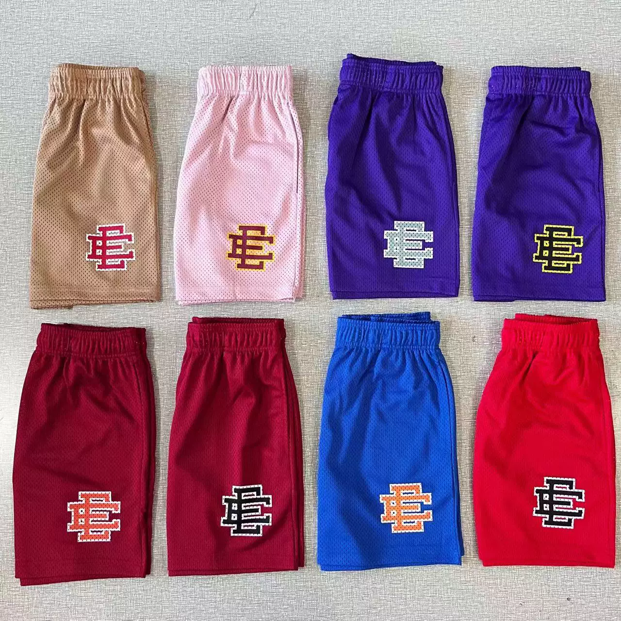 Ee 2024 New Fluorescent Color Shorts Beach Sports Pants