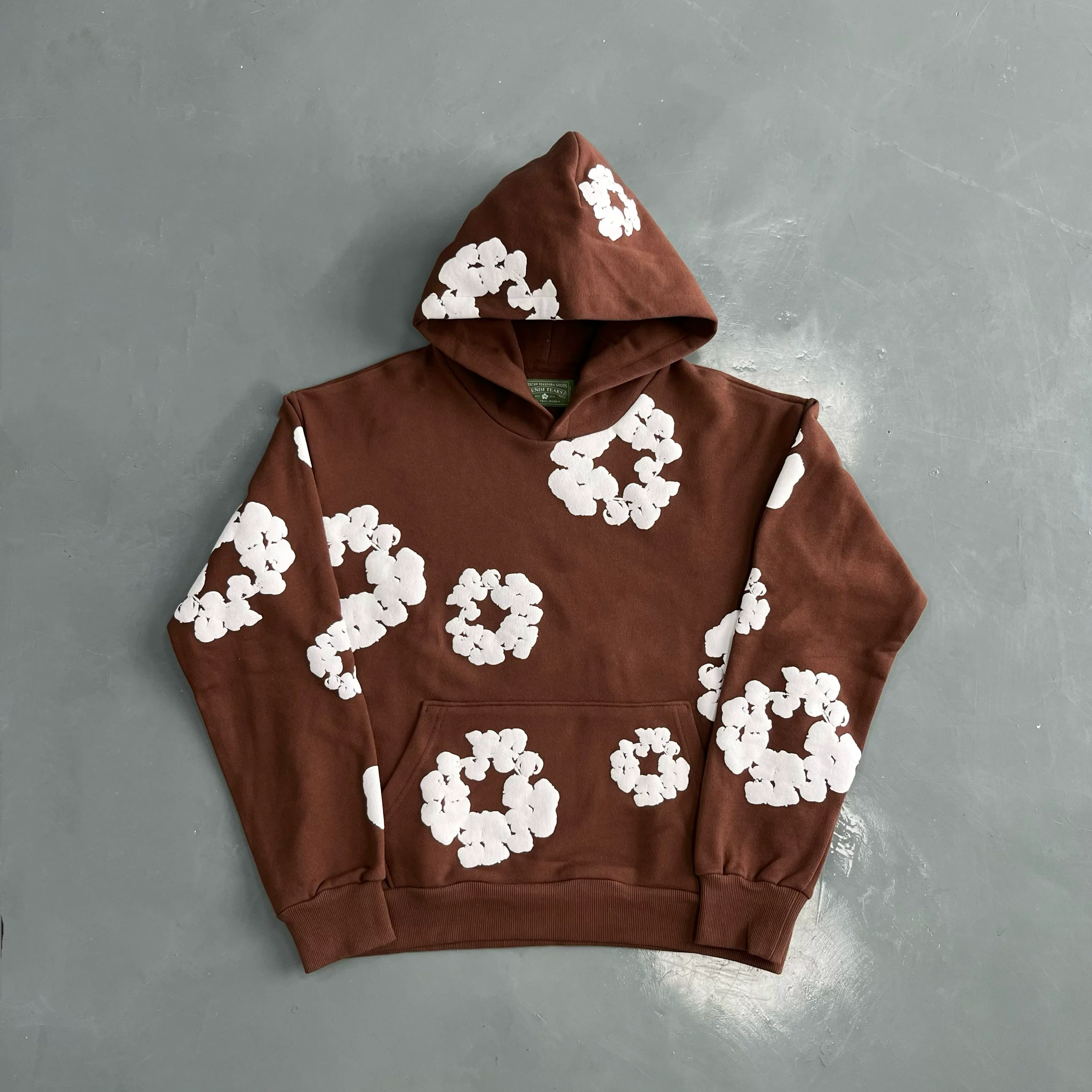 Denim Tears Grey Cloud Print Hoodie