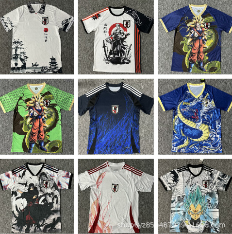 24-025 Japan Football Jersey Fans Edition Jersey Anime Special Edition Y3 Japan Samurai Goku Super Saiyan