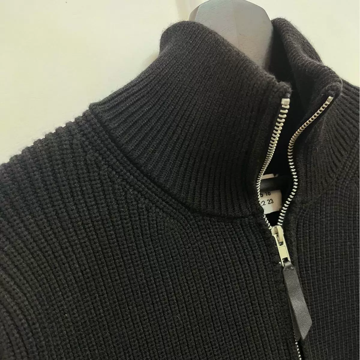 High-Weight Knit Sweater with Double Zippers, Casual Cardigan, High-Neck Men's Autumn and Winter Sweater, Fashionable