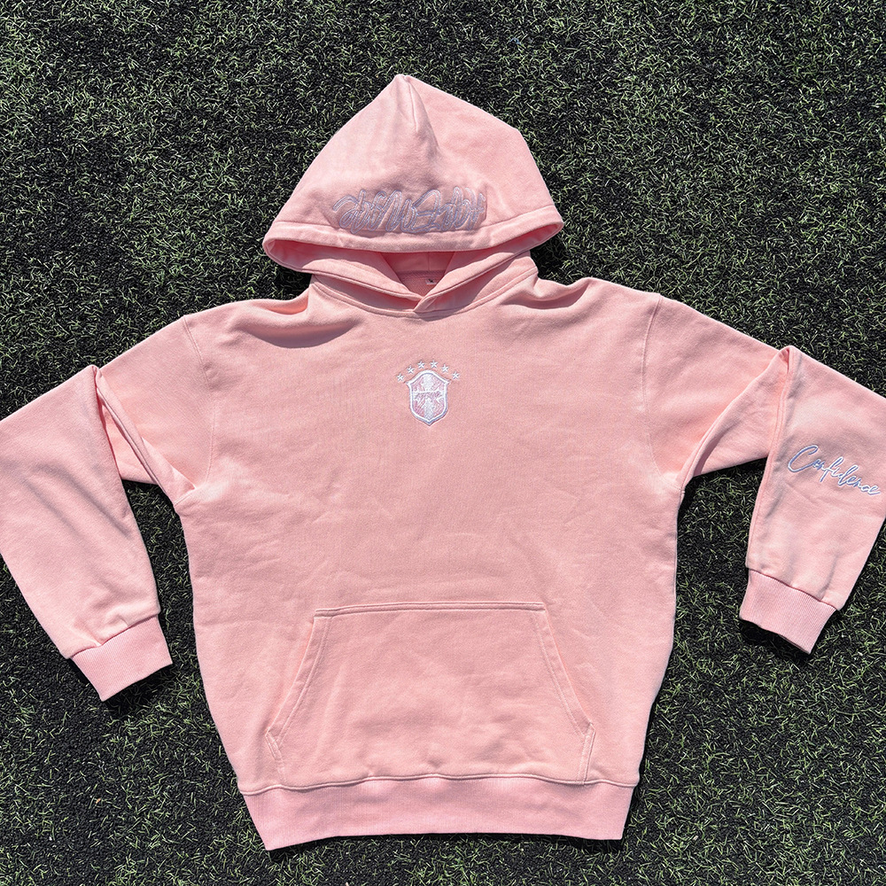 Europe and the United States cross-border pink embroidery elastic drawstring casual shorts straight loose shorts embroidered round neck T-shirt suit