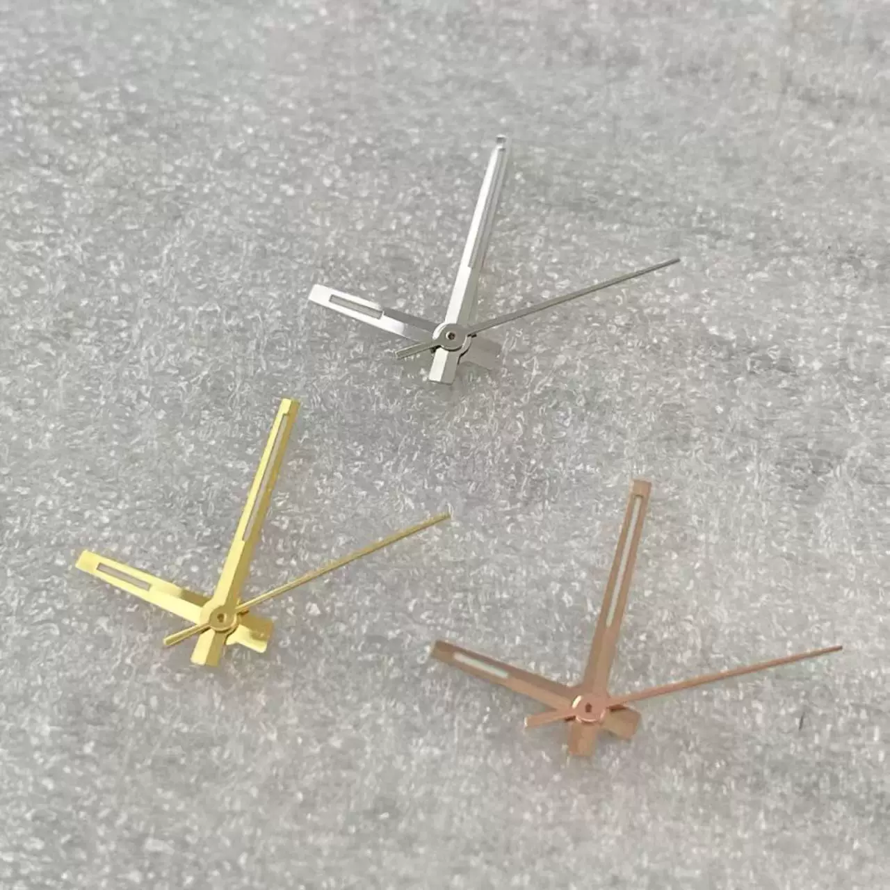 Watch Modification Parts: Green Luminous Watch Hands, Gold and Silver Second Hands, Suitable for Nh35/36 Movement