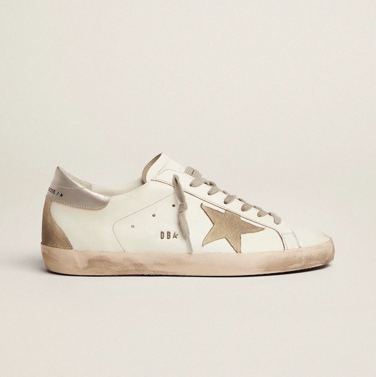 Golden Goose Superstar White Silver Metal