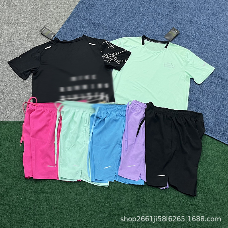 Sports Quick-Drying Short-Sleeved Track and Field Training Men's and Women's Running Fitness Basketball Clothing Marathon Top Suit for Men and Women