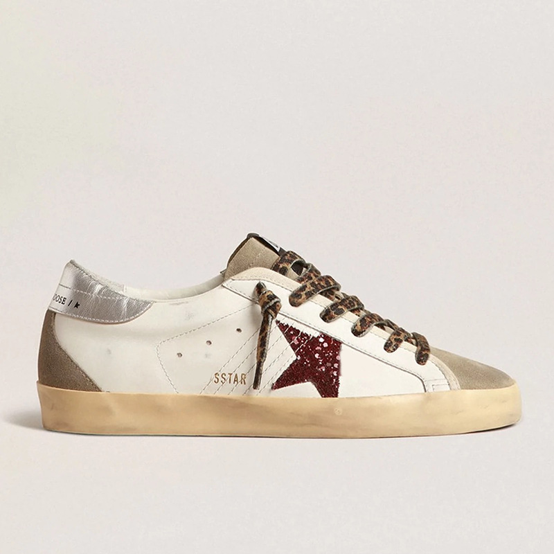 Golden Goose Superstar White Glitter Star Sneakers