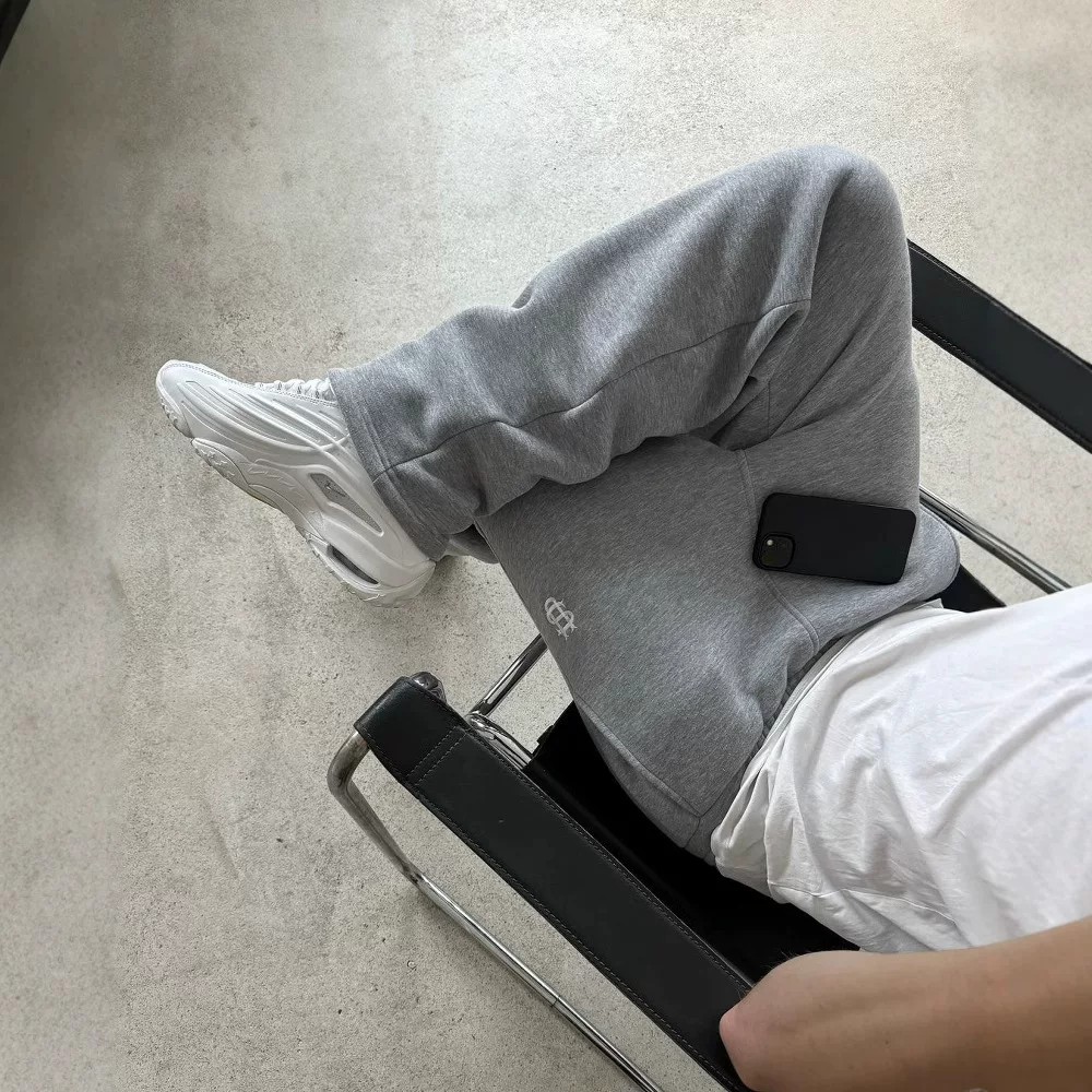 European and American Wholesale Cross-Border Elastic Drawstring Zipper Sweatpants Solid Color Casual Long Pants High Street Hip-Hop Rap Streetwear Y2K