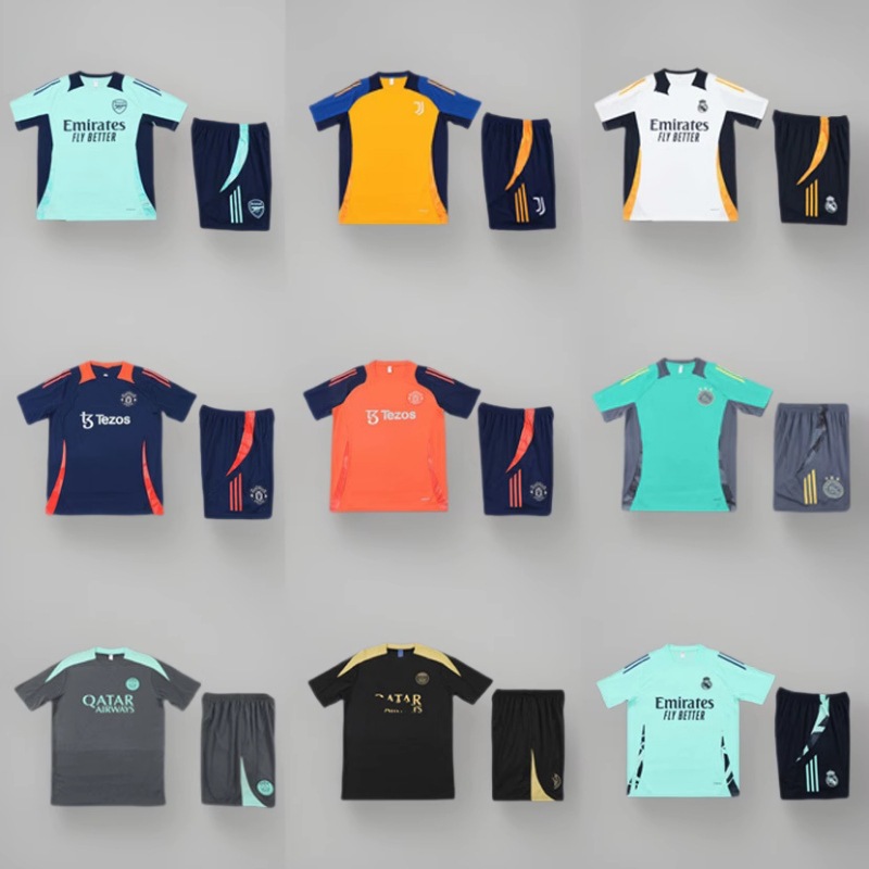 Short-Sleeved Football Training Clothing Sports Men's and Women's Casual Football Clothing Brazil Germany Portugal Pre-match Training Jersey