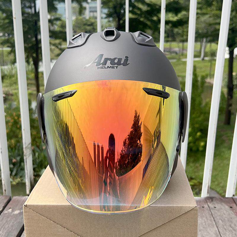 Motorcycle Helmet for Men, Breathable and Comfortable, Lightweight Racing Helmet for Men and Women, Vz Ram Three-Quarter Helmet, Cement Gray