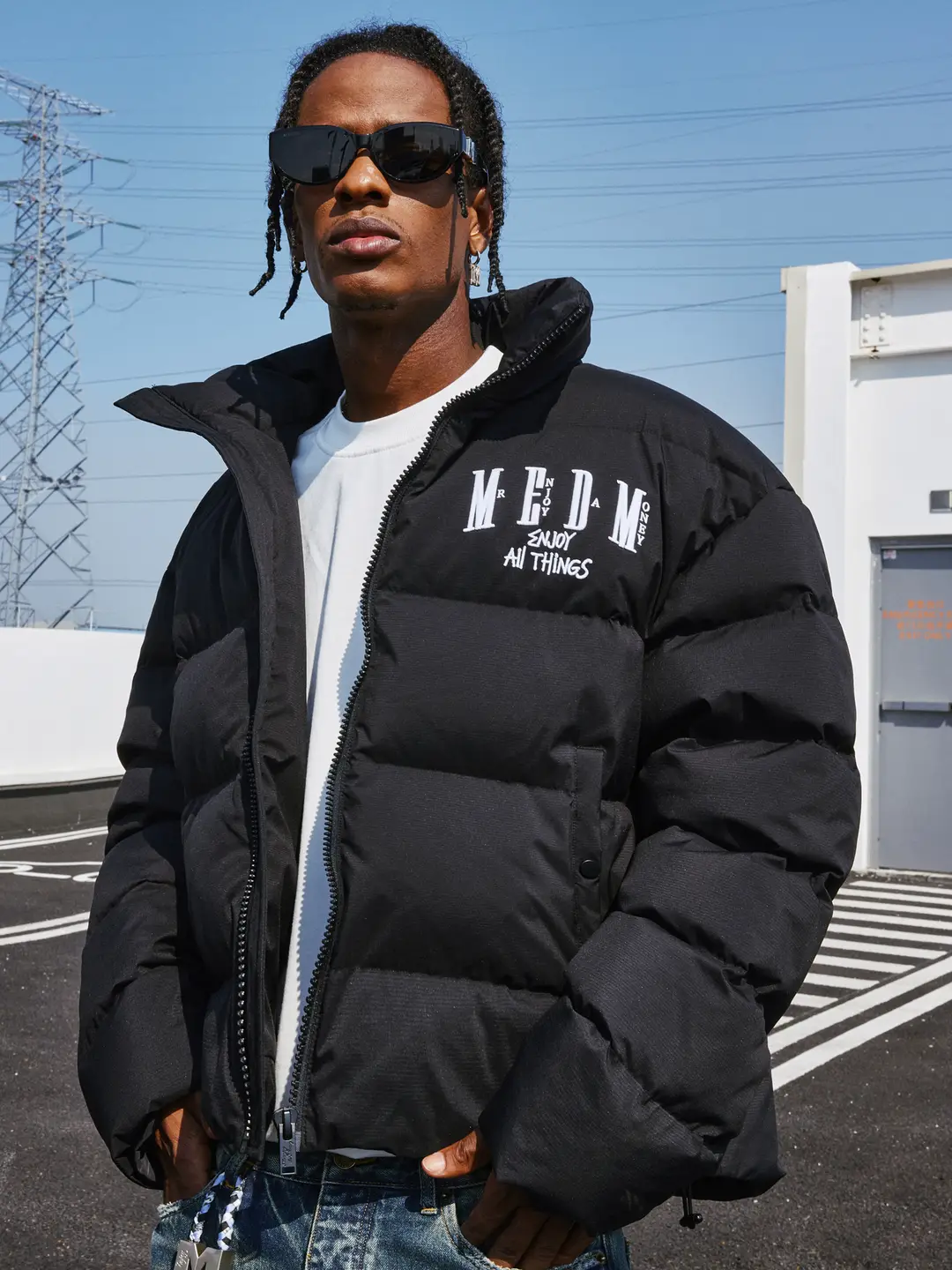 Medm Chinese Fad Basics Down jacket Men's Autumn and Winter American High Street Retro Oversize Heattech Casual Outwear
