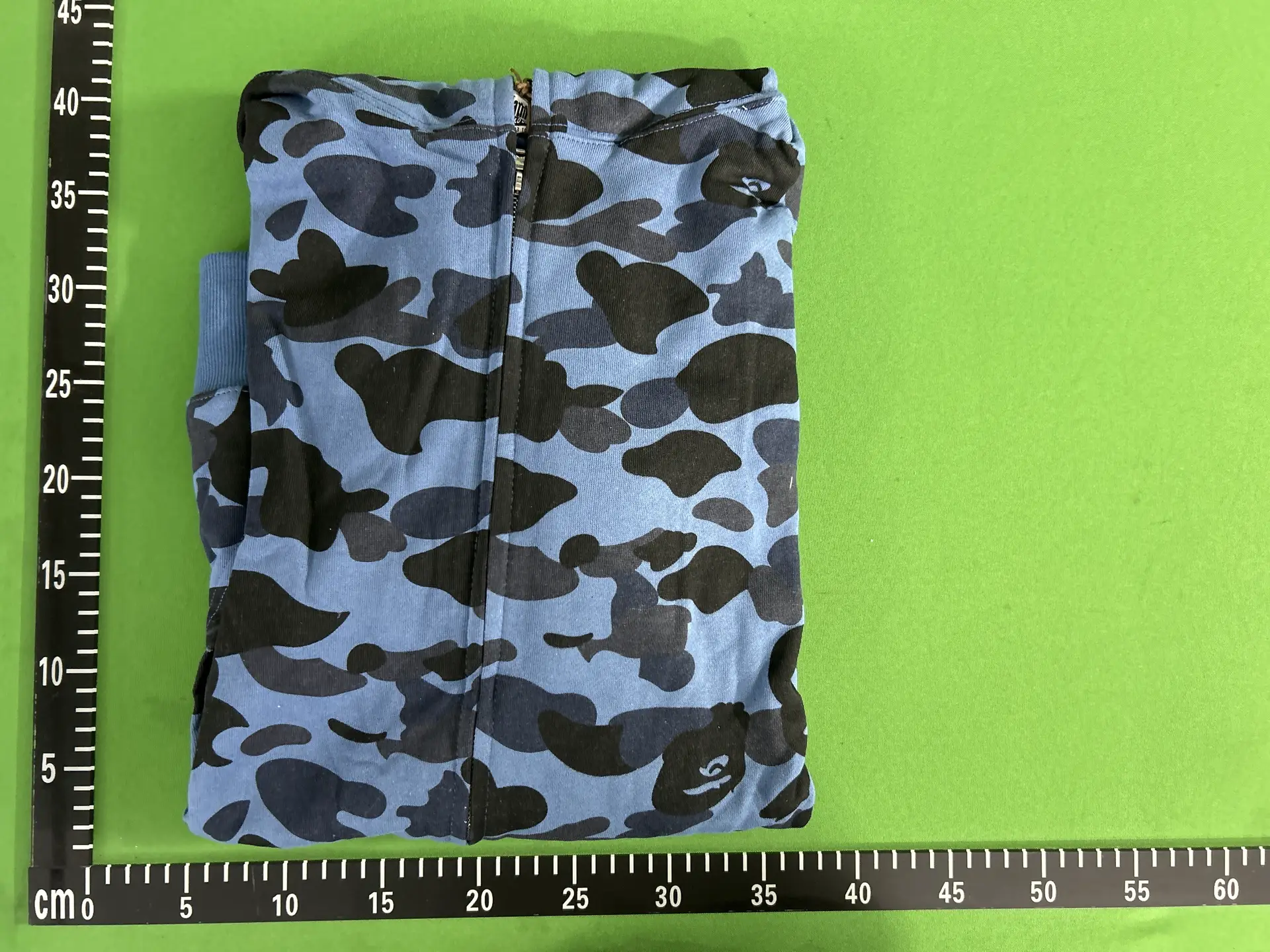 BAPE Full Zip Hoodie Blue Camo