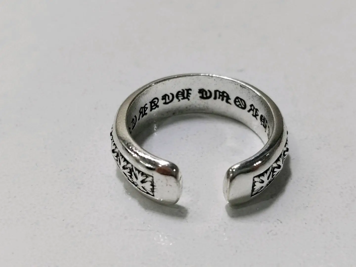 Lan zhi 925 silver ring punk cross personality hip hop big ring retro Thai silver ring does not fade wholesale