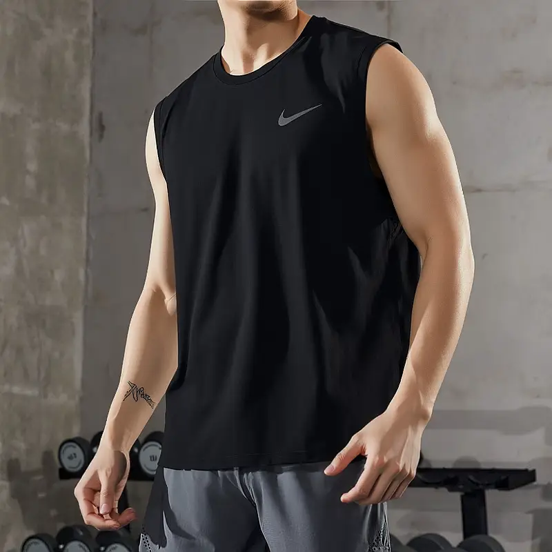 Nike Nike Ice Silk Sports T-shirt Fitness Training Vest Summer New Arrival Running Tops Men's Sleeveless Clothes