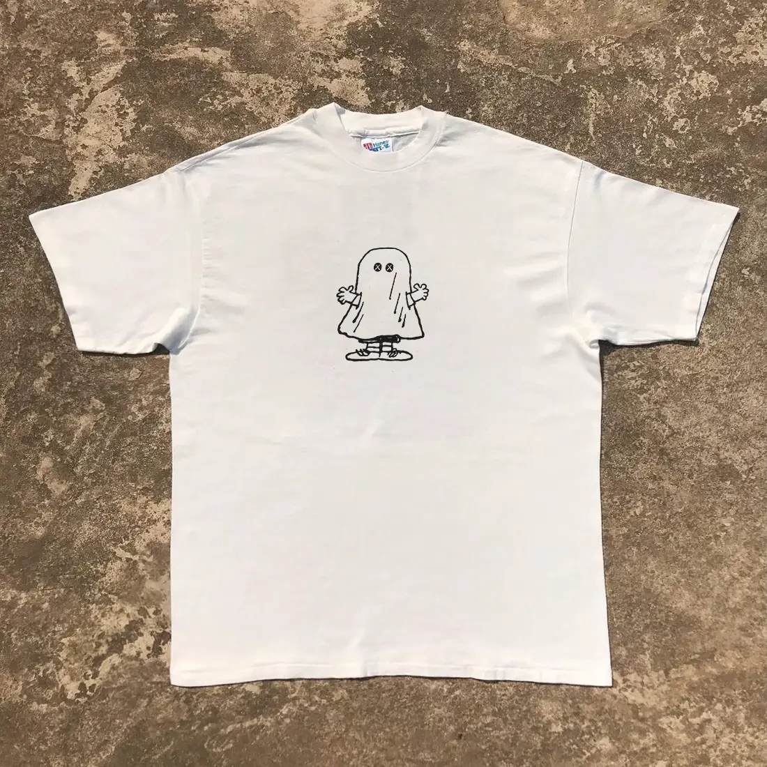 Wang Youbing Studio 220g Breathable Right Shoulder Version! Ghost Villain Plus Size Men and Women Loose Vintage Short Sleeves T-Shirt