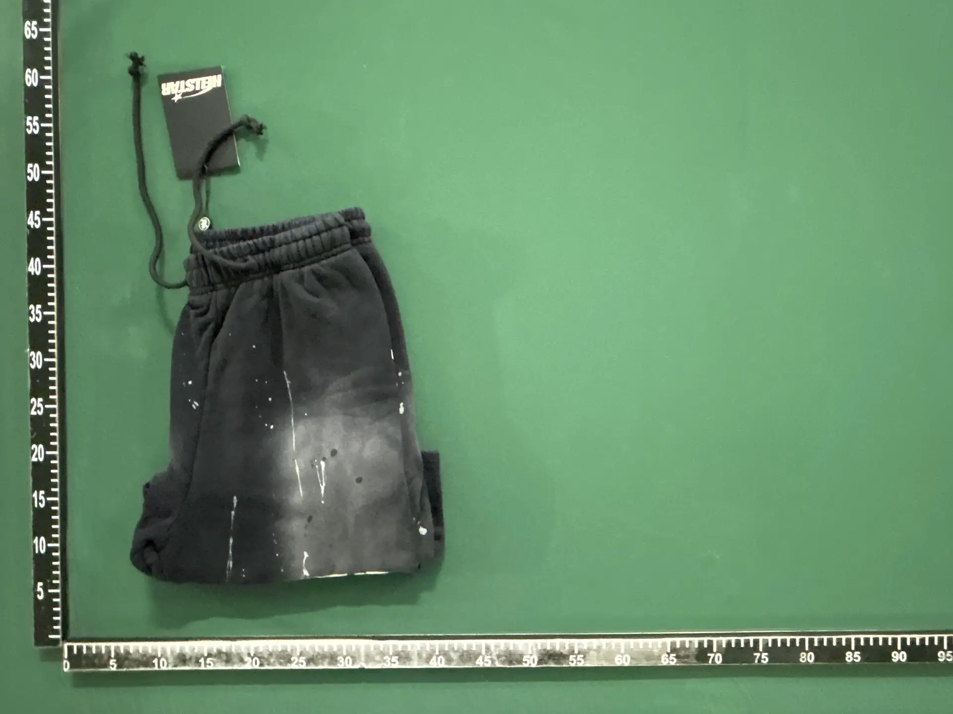 HELLSTAR Men's Black Paint Splatter Drawstring Shorts