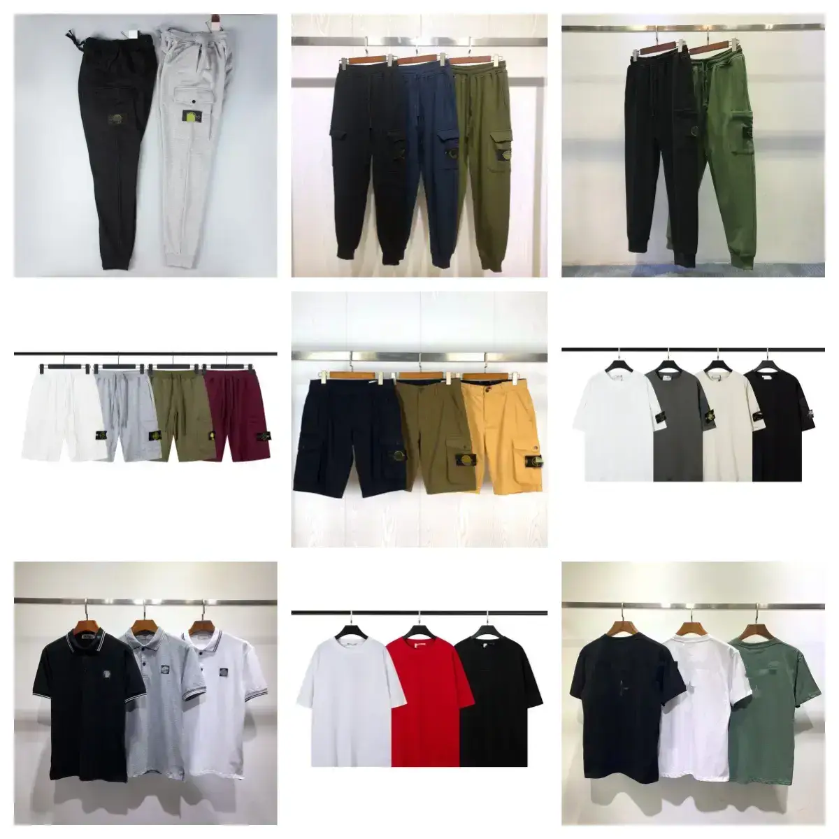 Cross-border STONE stone short-sleeved compass series of casual European and American military basic overalls multi-pocket trousers