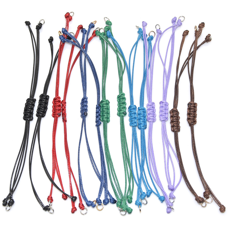 DIY jewelry accessories material adjustable hand rope South Korea wax line 0.8mm fine hand-woven wax rope bracelet