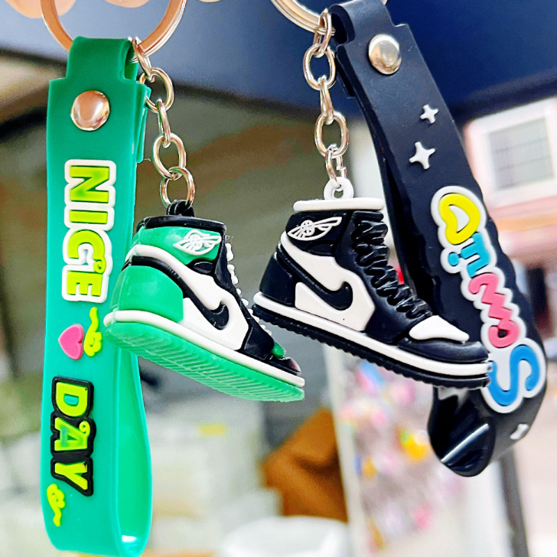 Trendy Aj Doll Keychain Cute Basketball Shoe Pendant Couple Car Bag Decoration Promotional Small Gifts Wholesale