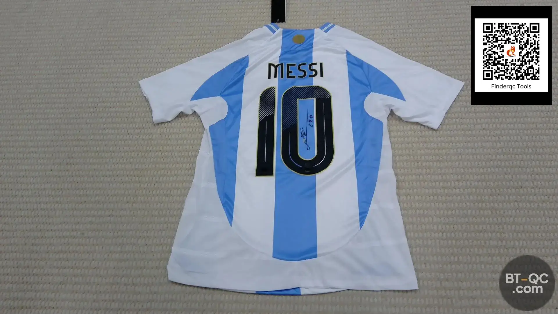 2024 Copa América Argentina Home Jersey Messi Signature Edition Printed Signature Collection Football Theme Framed Football Uniform