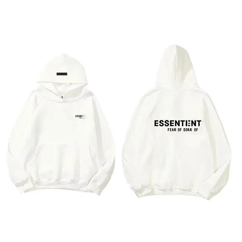 Original label FOG sweater ESS hoodie long-sleeved men and women chest back flocking printing couple stars with the same paragraph sweater tide