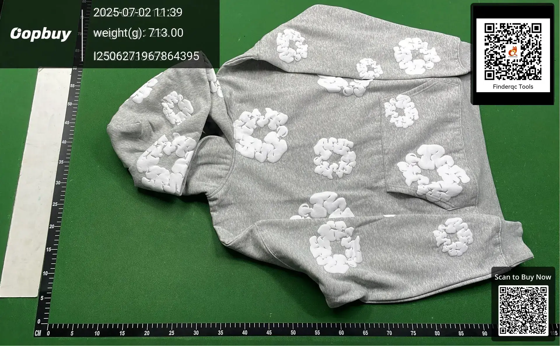 Grey Sweatshirt with White Applique