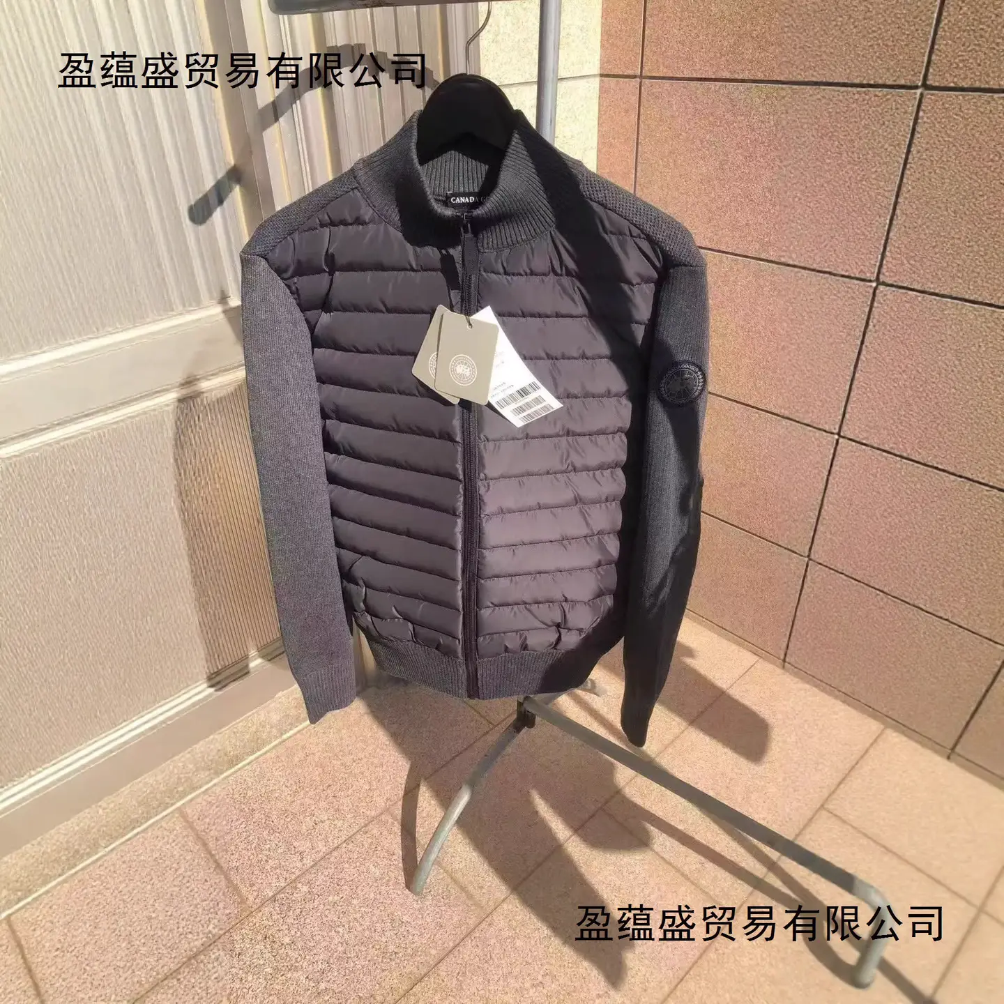 跨境欧洲站 M蒙家针织拼接休闲雨绒男白鸭保暖时髦修身25新款