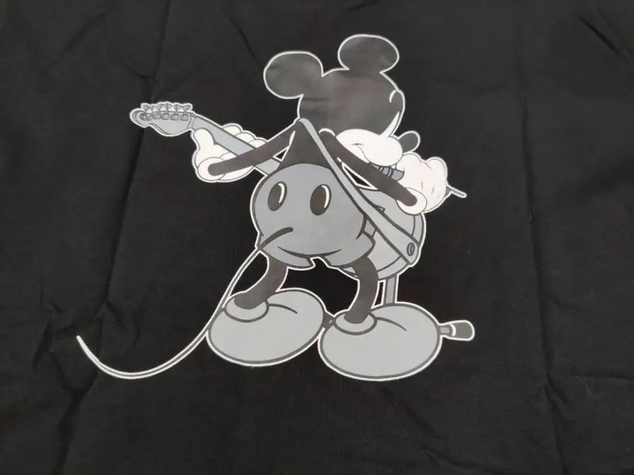 Lmyer Number Nine guitar Mickey Print Loose Casual basic short sleeve t-shirt