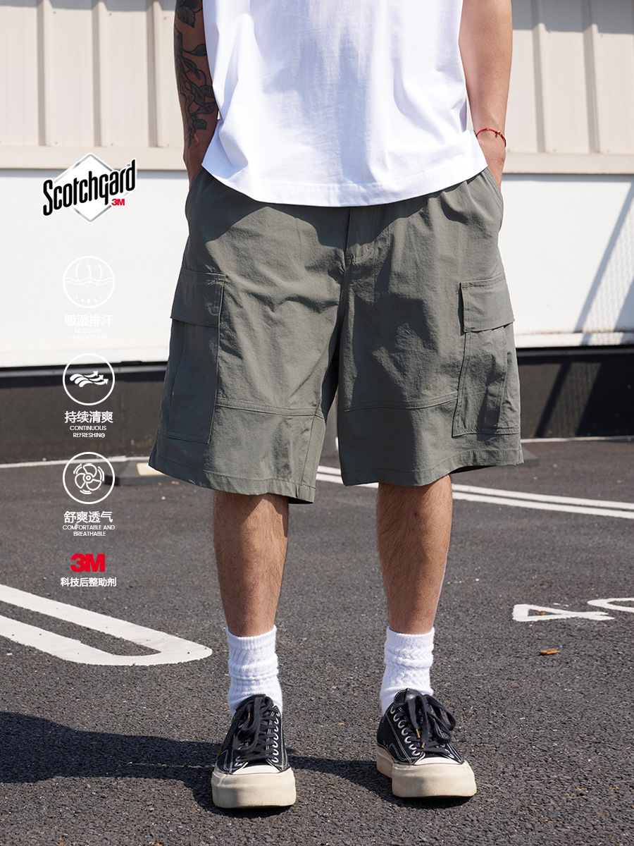 TRS Men's | 25SS Outdoor 3M Moisture-wicking Quick-drying Lightweight Loose Lightweight Workwear Five Beach Pants Men