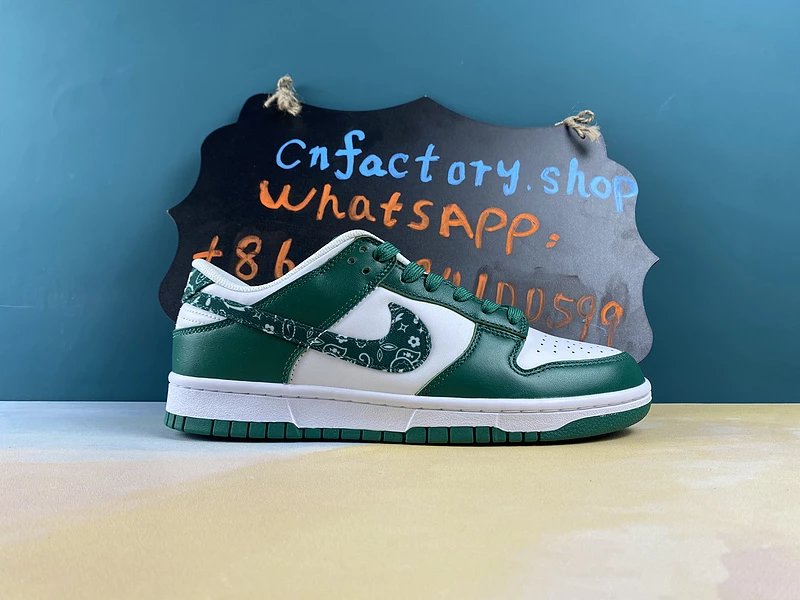 H40CN N1ke Dunk Low Essential Paisley Pack Green (W)-DH4401-102