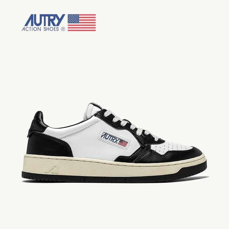Autry White Shoes Women's Genuine Leather Sneaker Female EPT Star Same Style Autry Casual Black and White D'Lites Board Shoes