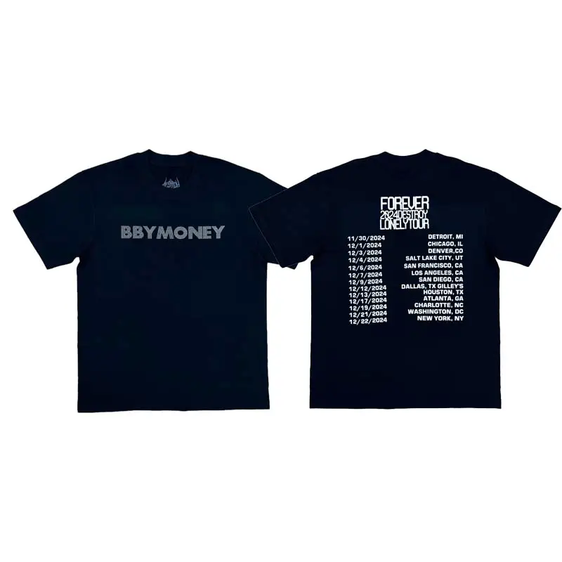 Destroy Lonely Ken Carson BBYMONEY Tee Hot Diamond Slogan Limited Short Sleeve T-shirt