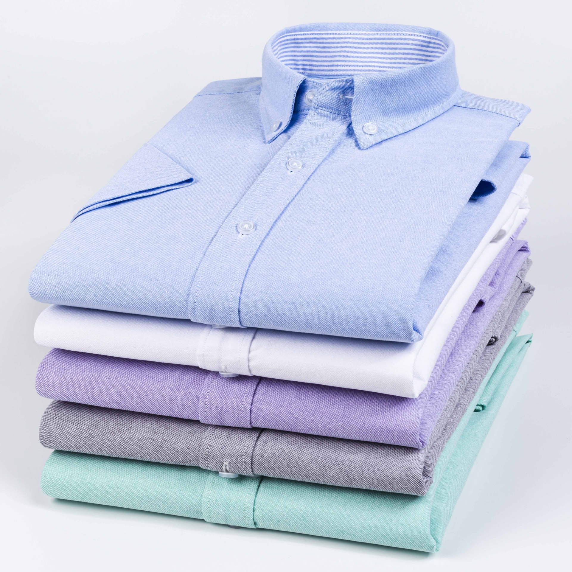 2024 New Summer Cotton Short-Sleeved Shirt for Men, Anti-Wrinkle, Comfortable, Combined, Simple Cardigan Shirt for Men, One Piece Drop Shipping