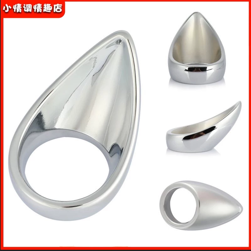 Tongue-Shaped Semen Locking Ring, Penis Ring, Rooster Sexy Ring, Jj Scrotum Testicle Restraint, Perineal Massage Metal Ring Pendant