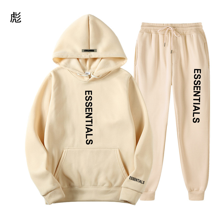 Fear of God Multi-Thread Essentials Trendy Brand Sweatshirt Suit Logo Heat Transfer Men's and Women's Suit Hoodie F