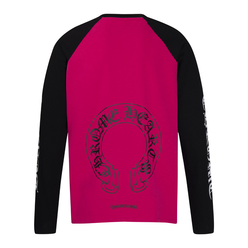 Chrome Heart 24 New Chrome Heart Fashion Brand Fashionable Men's and Women's Same Style Round Neck Long-Sleeved T-Shirt Wholesale