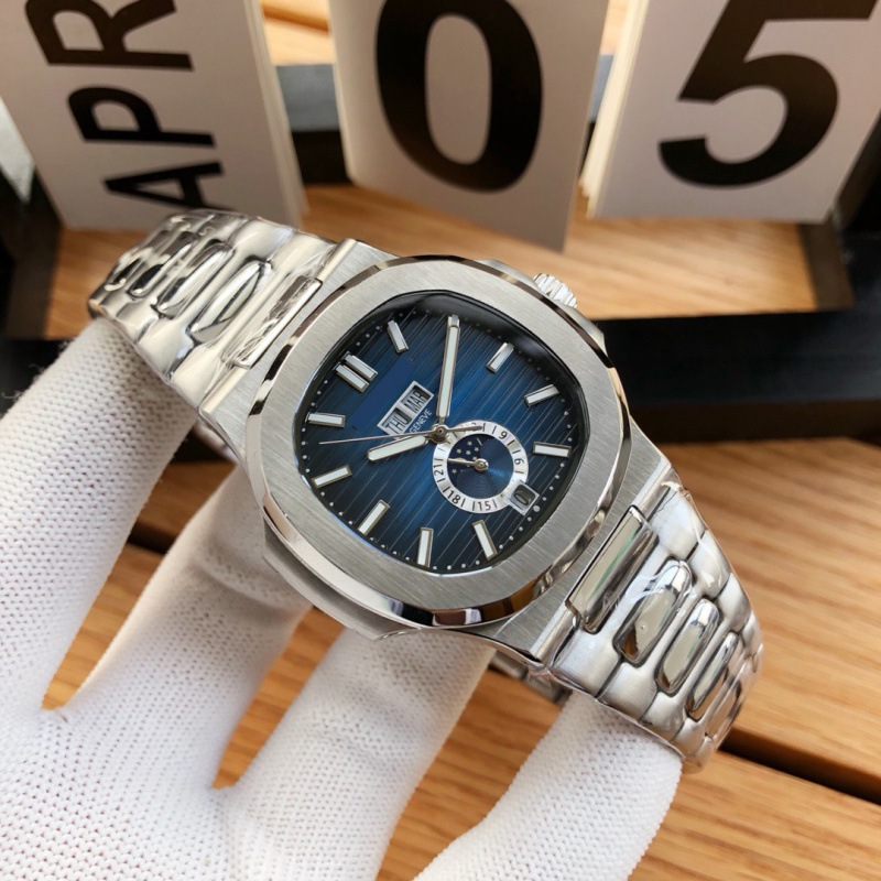 Recarved 5726 Nautilus Series Men's Multifunctional Mechanical Watch Calendar Simple Business Belt Watch Men's Chronograph