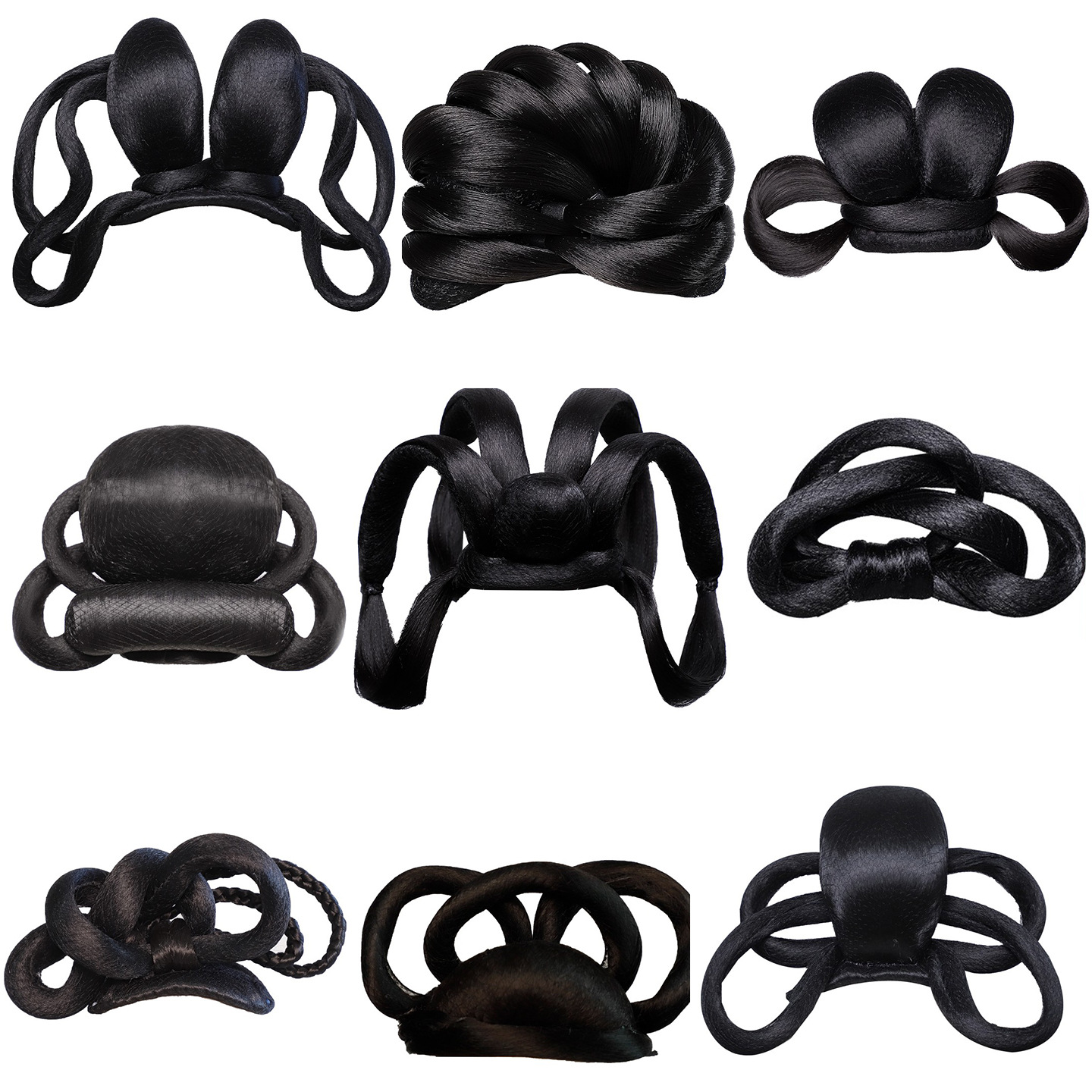 Ancient Style Han Dynasty Palace Concubine Wig, Tang Style Bun, Versatile Ming Style Performance Style Princess Photo Hair Bag