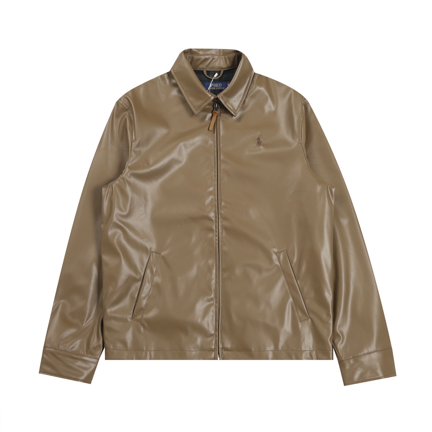 Correct Version of High Version of Raff Rl Leather Jacket, Handsome Detroit Jacket, Autumn and Winter Quilted Motorcycle Jacket, Same Style for Men and Women