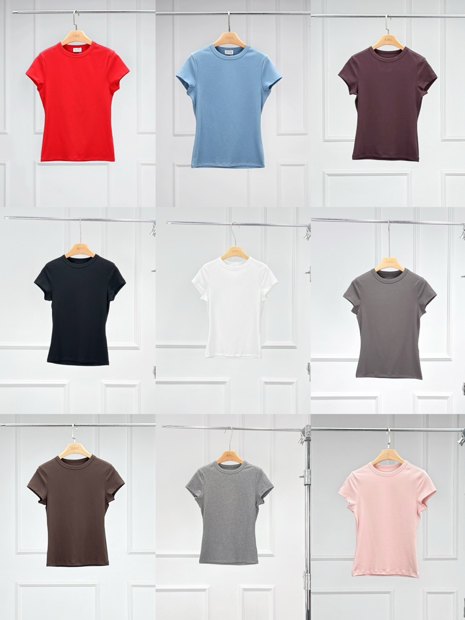 The Treasure of the Store: Tommy Four Seasons Classic R0W Style Cotton Slightly Elastic Multi-Color Classic Women's Round Neck Short-Sleeved T-Shirt